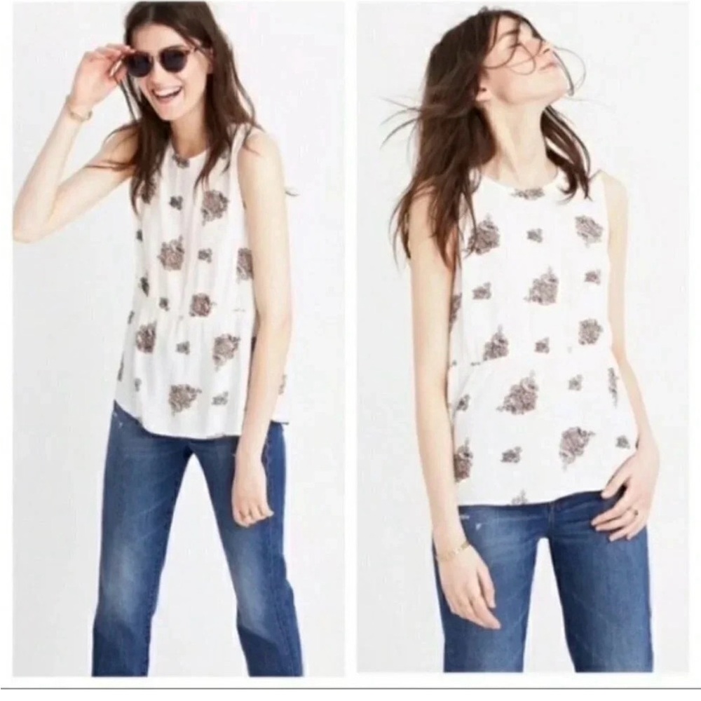Madewell Floating Paisley Peplum